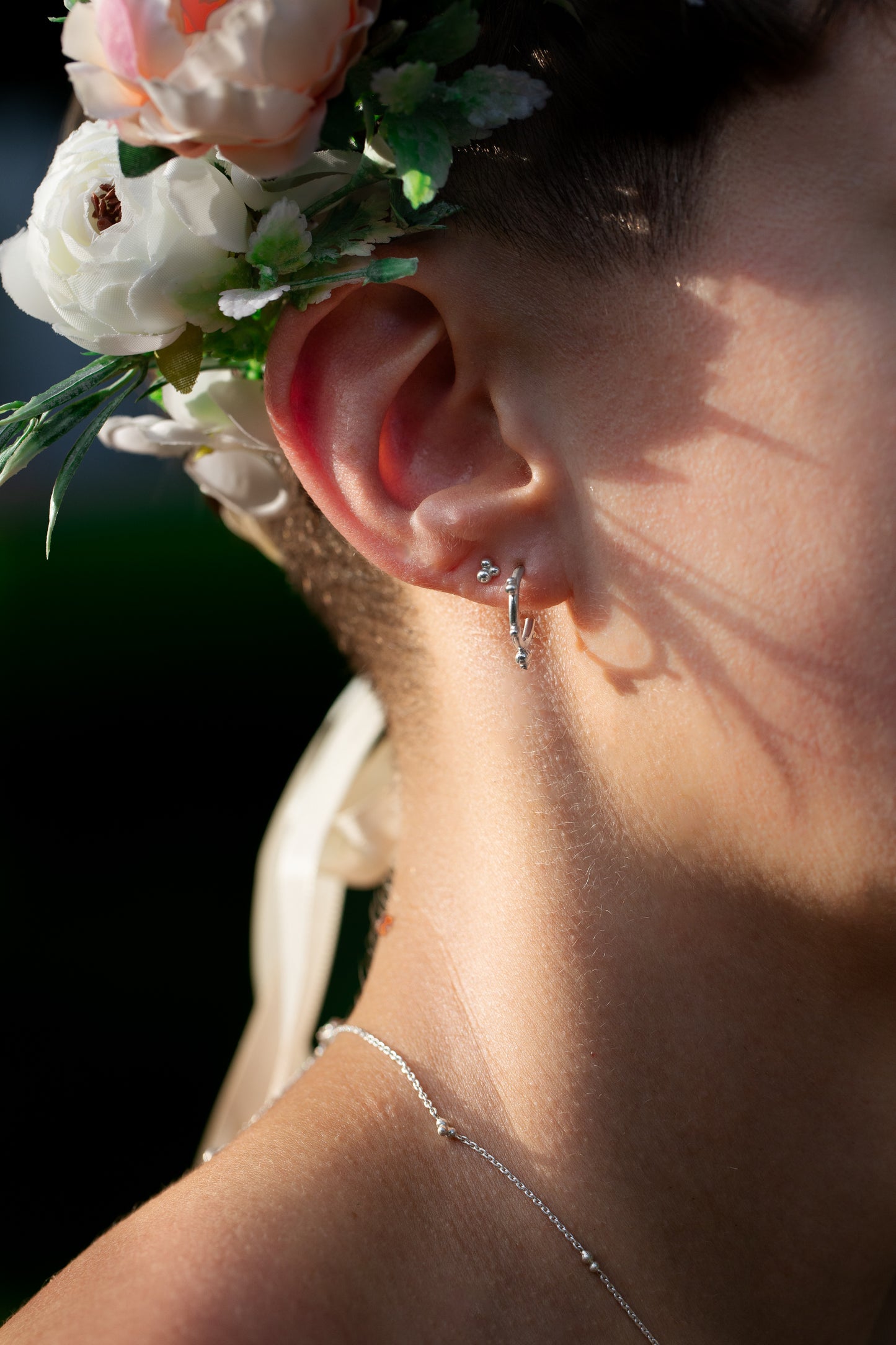 Morning Dew Mini-Hoop Earring