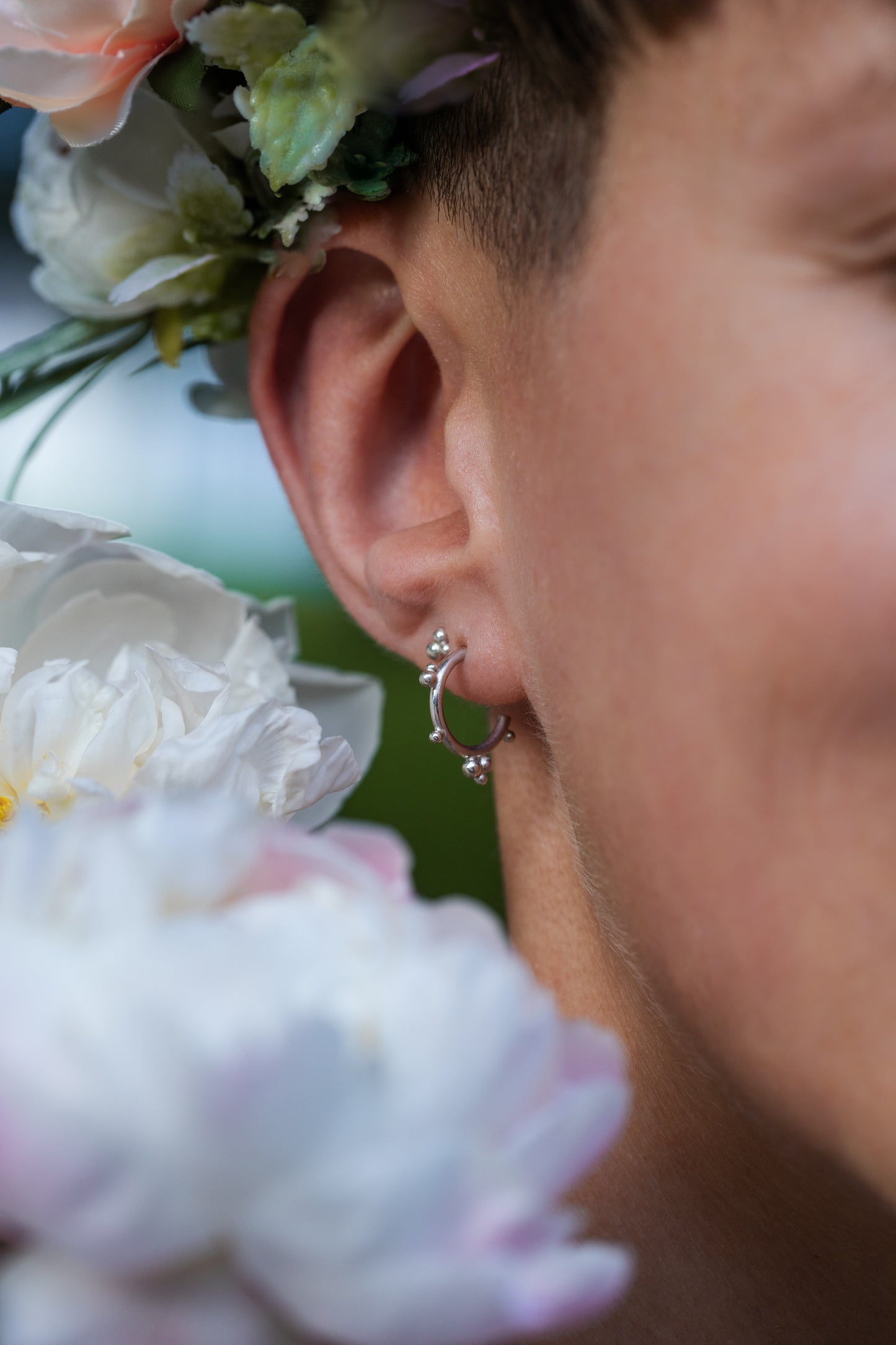 Morning Dew Mini-Hoop Earring